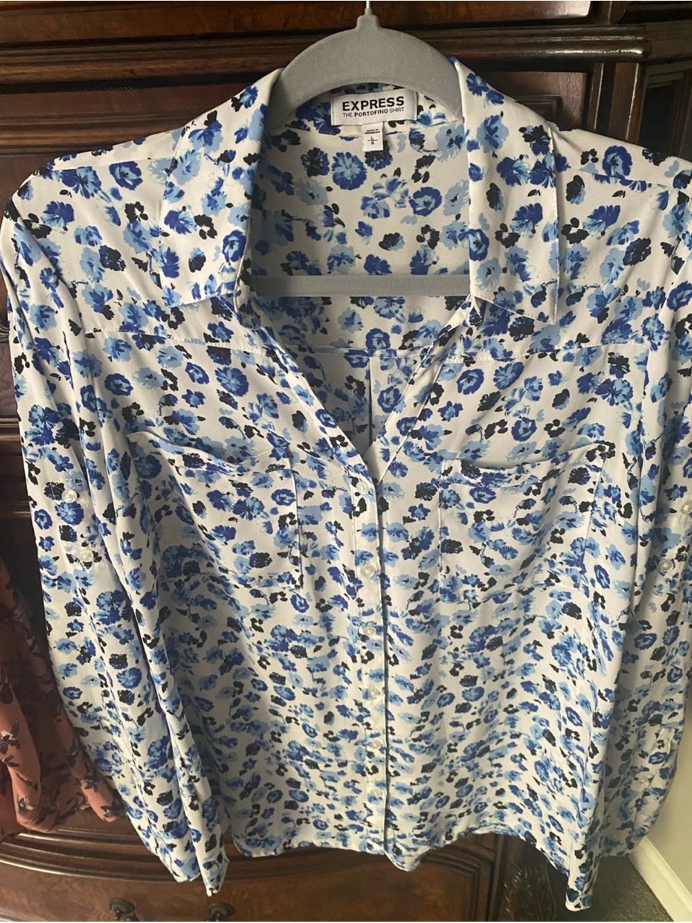 Express floral Portofino blouse